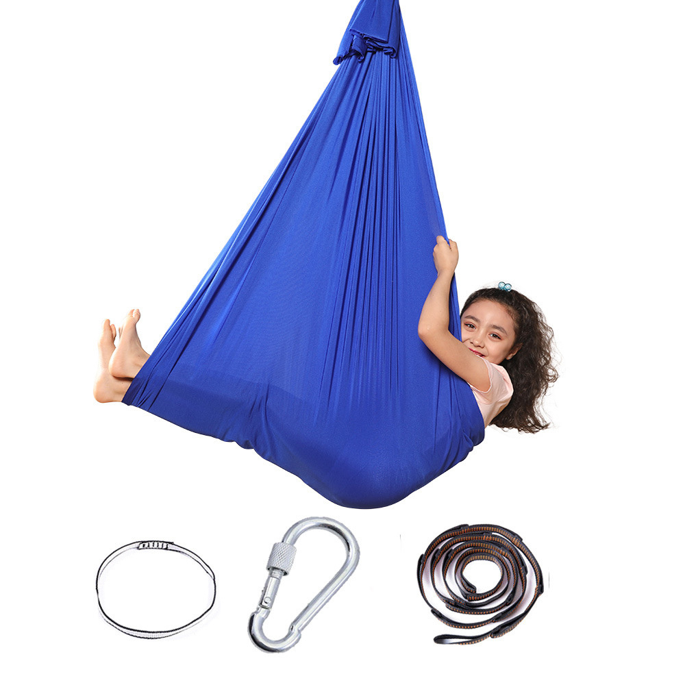 1pc Indoor Therapy Sensory Swing For Kids; Outdoor Room Adjustable Fabric Hammock For Children Teens Autism; ADHD; Aspergers; Sensory Integration; 59×110inch