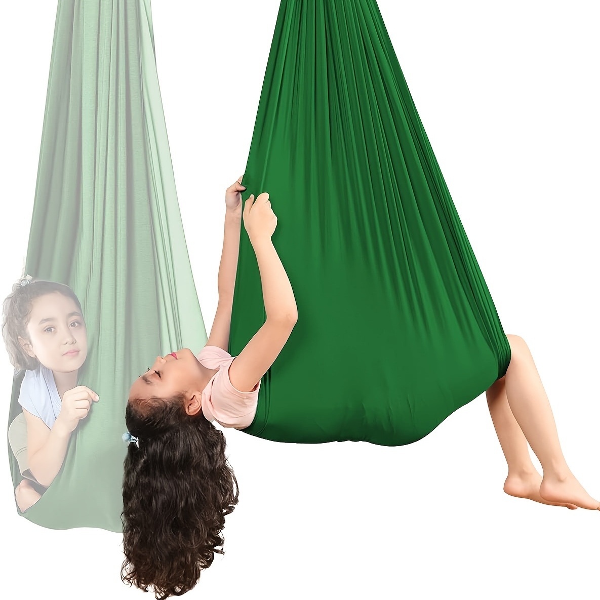 1pc Indoor Therapy Sensory Swing For Kids; Outdoor Room Adjustable Fabric Hammock For Children Teens Autism; ADHD; Aspergers; Sensory Integration; 59×110inch