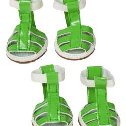 Buckle-Supportive Pvc Waterproof Pet Sandals Shoes - Set Of 4