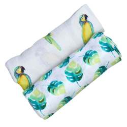 ORGANIC SWADDLE SET - TROPICAL PARADISE